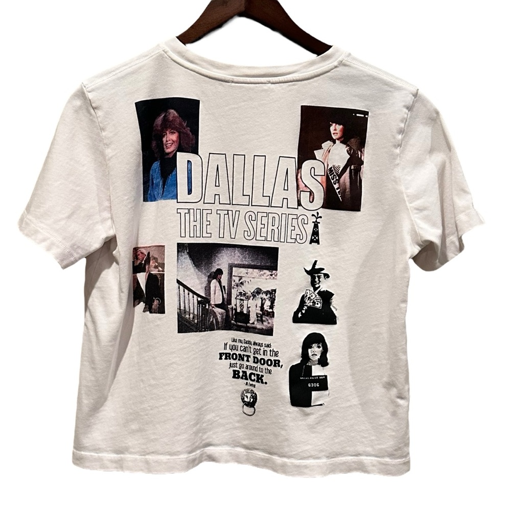 (Sold) Zara Dallas The TV Series Cropped Short Sleeve Shirt Women’s Size Large - Picture 4 of 7